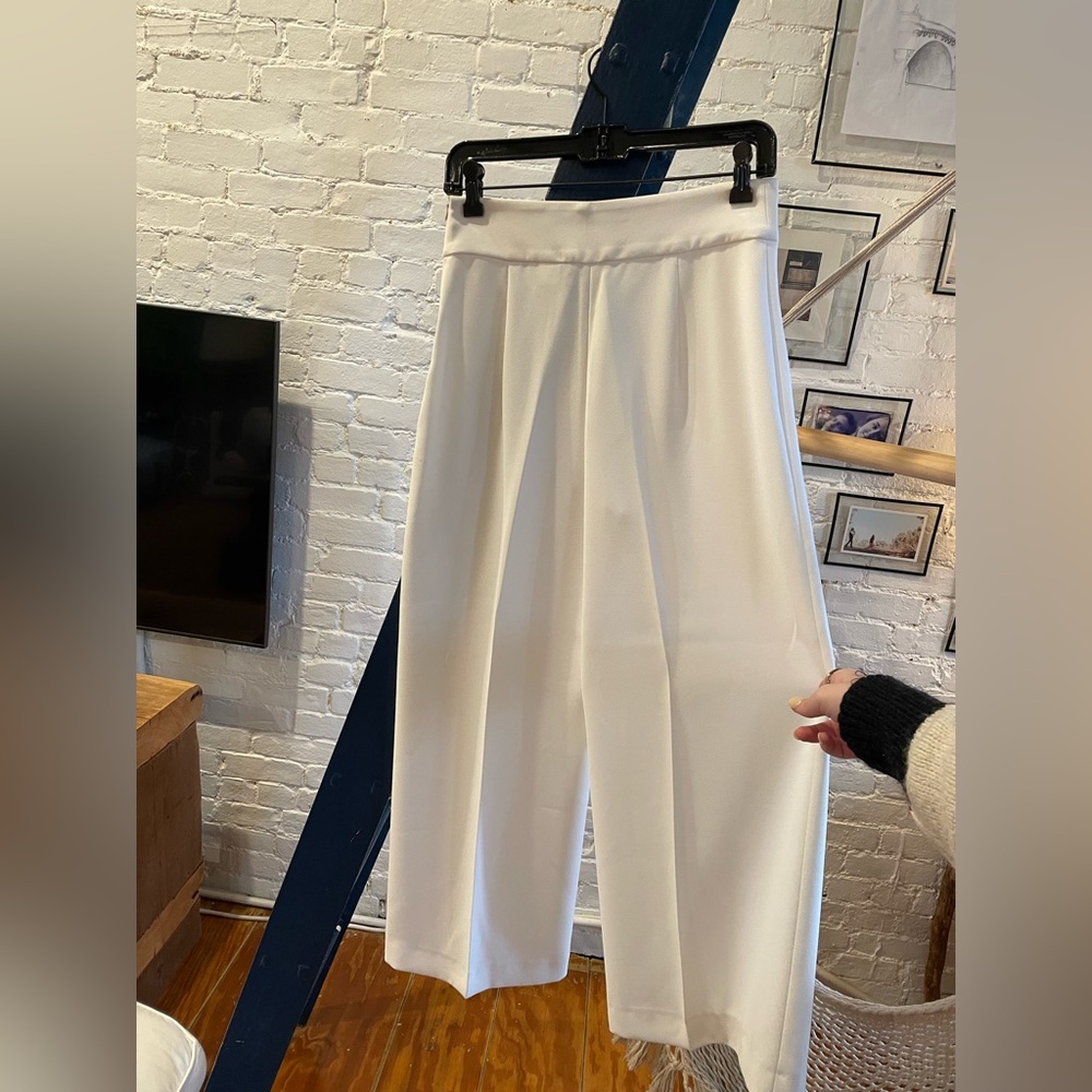 Zara White Wide Leg Women's trousers